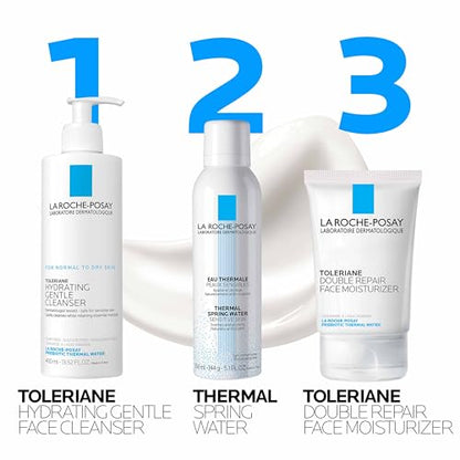 La Roche-Posay Toleriane Double Repair Face Moisturizer, Daily Moisturizer Face Cream with Ceramide and Niacinamide for All Skin Types, Oil Free, Fragrance Free