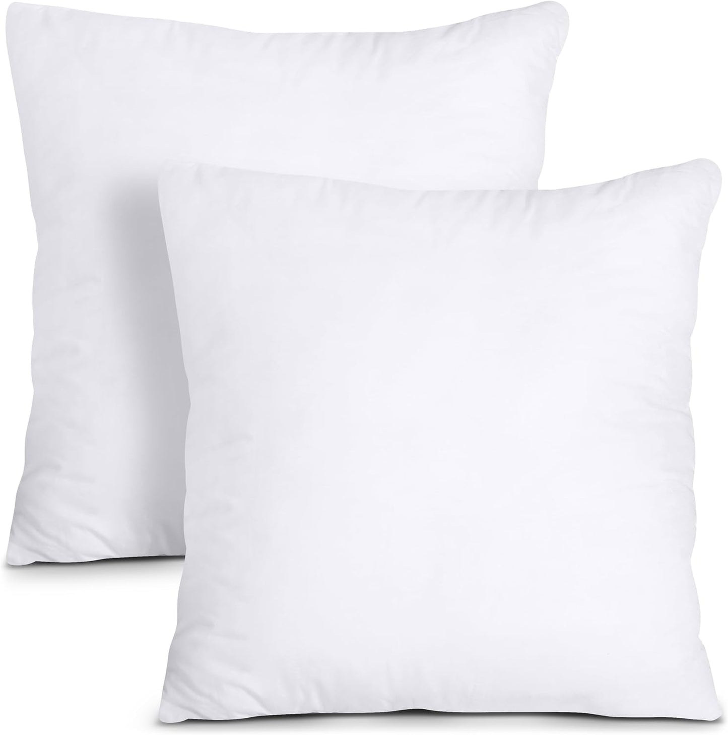 Utopia Bedding Throw Pillows Insert (Pack of 2, White) - 18 x 18 Inches Bed and Couch Pillows - Indoor Decorative Pillow