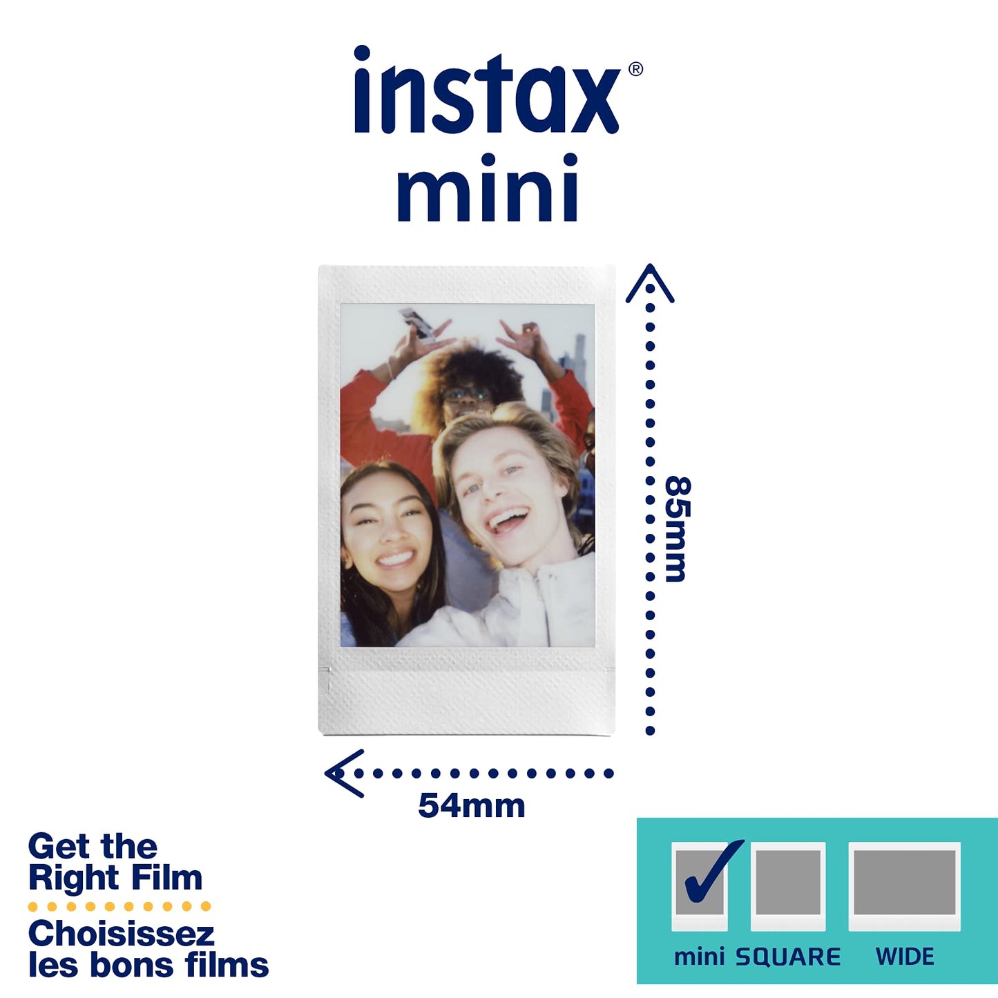 FUJIFILM Instax Mini Instant Film Twin Pack (White), 20 photos