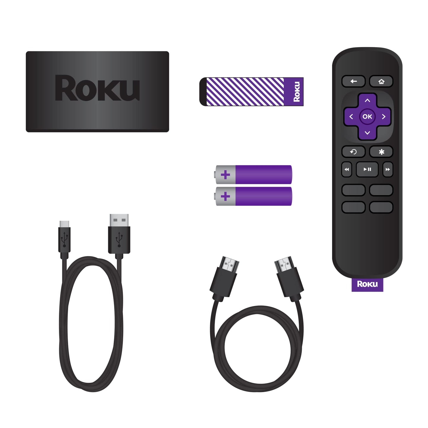 Roku Express | HD Roku Streaming Device with Standard Remote (no TV controls), Free & Live TV