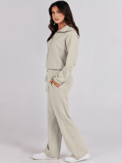 ANRABESS 2 Piece Outfits Sweatsuit Oversized Sweatshirt Sweatpants