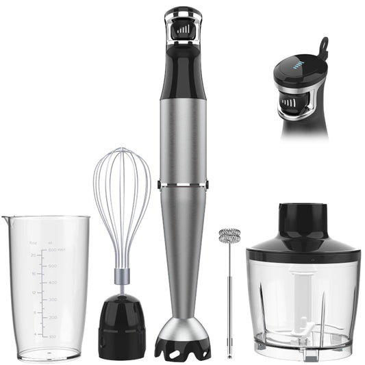 Immersion Blender Handheld Corded Hand Blender 1100W, Trigger Variable Speed 5 in 1 Stick Blender, Emulsion Blender with Chopper, Whisk and Frother for Soup, Baby Food and Smoothies