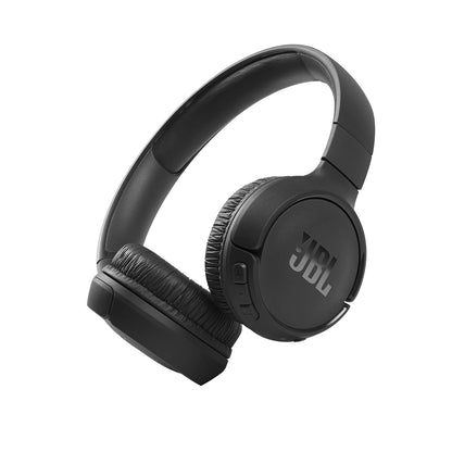 JBL Tune 510BT - Bluetooth headphones with up to 40 hours battery, microphone for call, foldable and comfortable, Android and iOs compatible (Black)