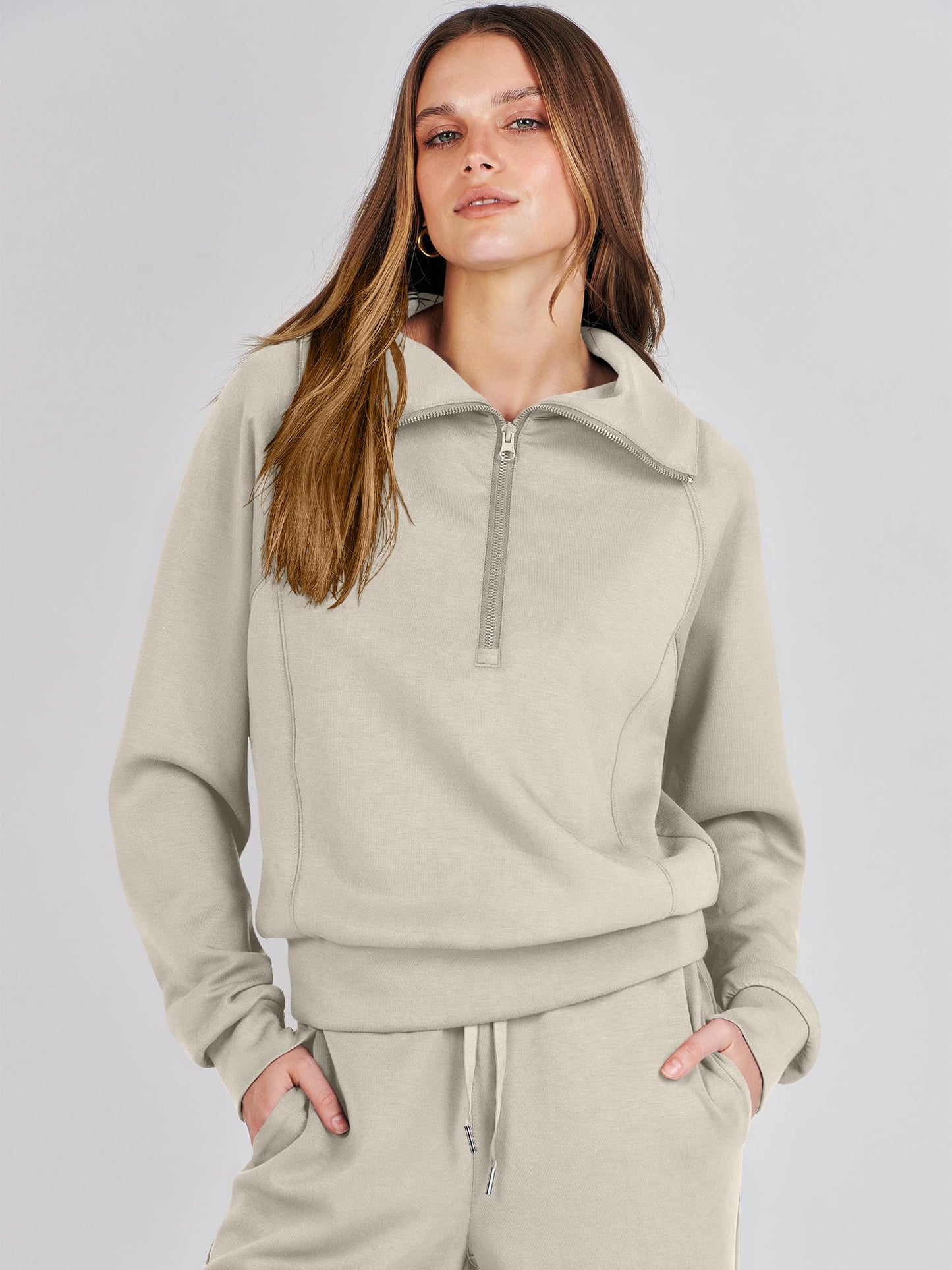 ANRABESS 2 Piece Outfits Sweatsuit Oversized Sweatshirt Sweatpants