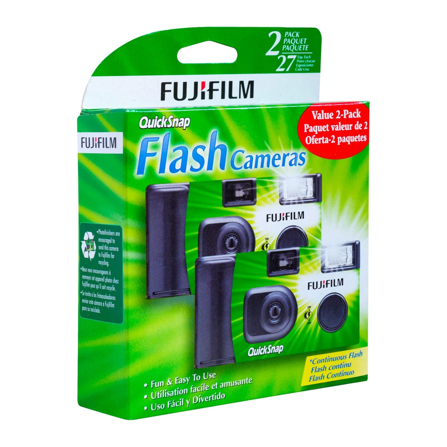 Fujifilm QuickSnap Flash 400 One-Time-Use Camera - 2 Pack