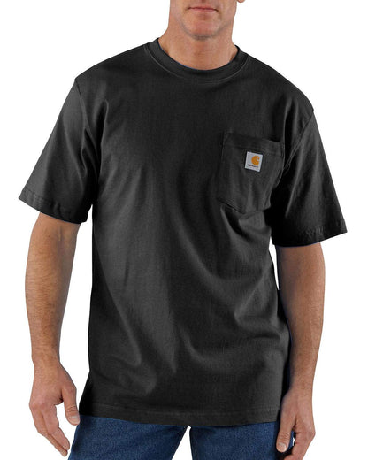 Carhartt Men's Loose Fit Heavyweight Short-Sleeve Pocket T-Shirt (Also Available in Big & Tall), Black, X-Large