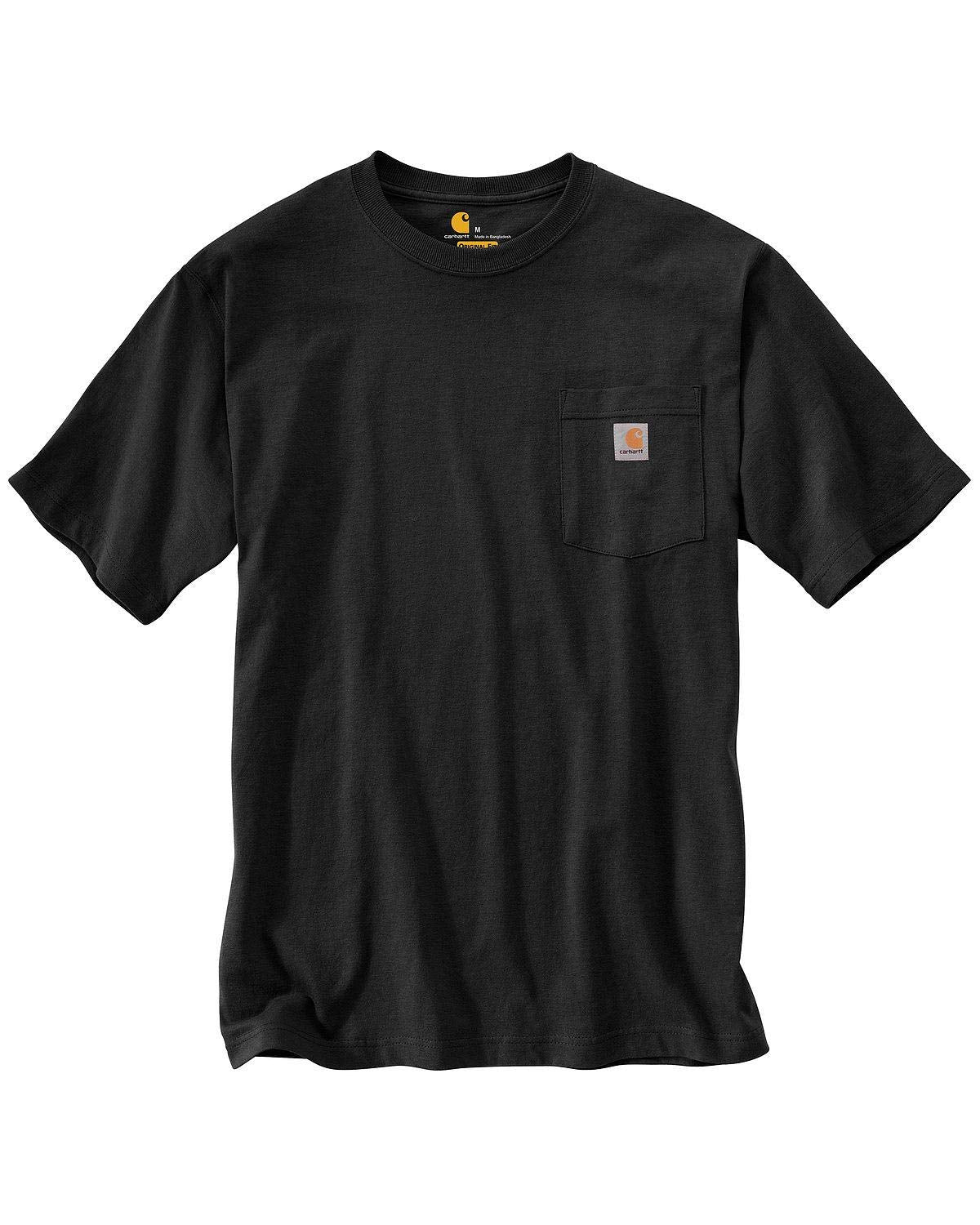 Carhartt Men's Loose Fit Heavyweight Short-Sleeve Pocket T-Shirt (Also Available in Big & Tall), Black, X-Large