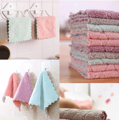 32 Pack Kitchen Cloth, Microfiber Dish Towels Washcloths, Super Absorbent Coral Velvet Dishtowels, Premium Cleaning Cloths, Non-Stick Oil Quick Dry Dish Towels, Soft Tea Towels, Table Cleaning Cloths.