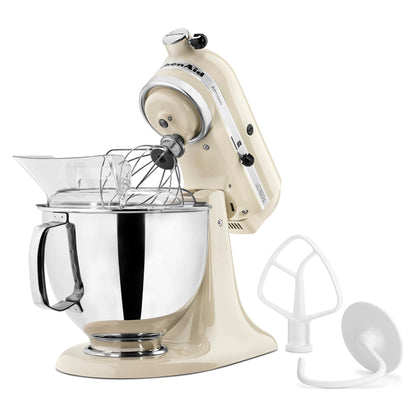 KitchenAid Artisan Series 5 Quart Tilt Head Stand Mixer with Pouring Shield KSM150PS, Almond Cream